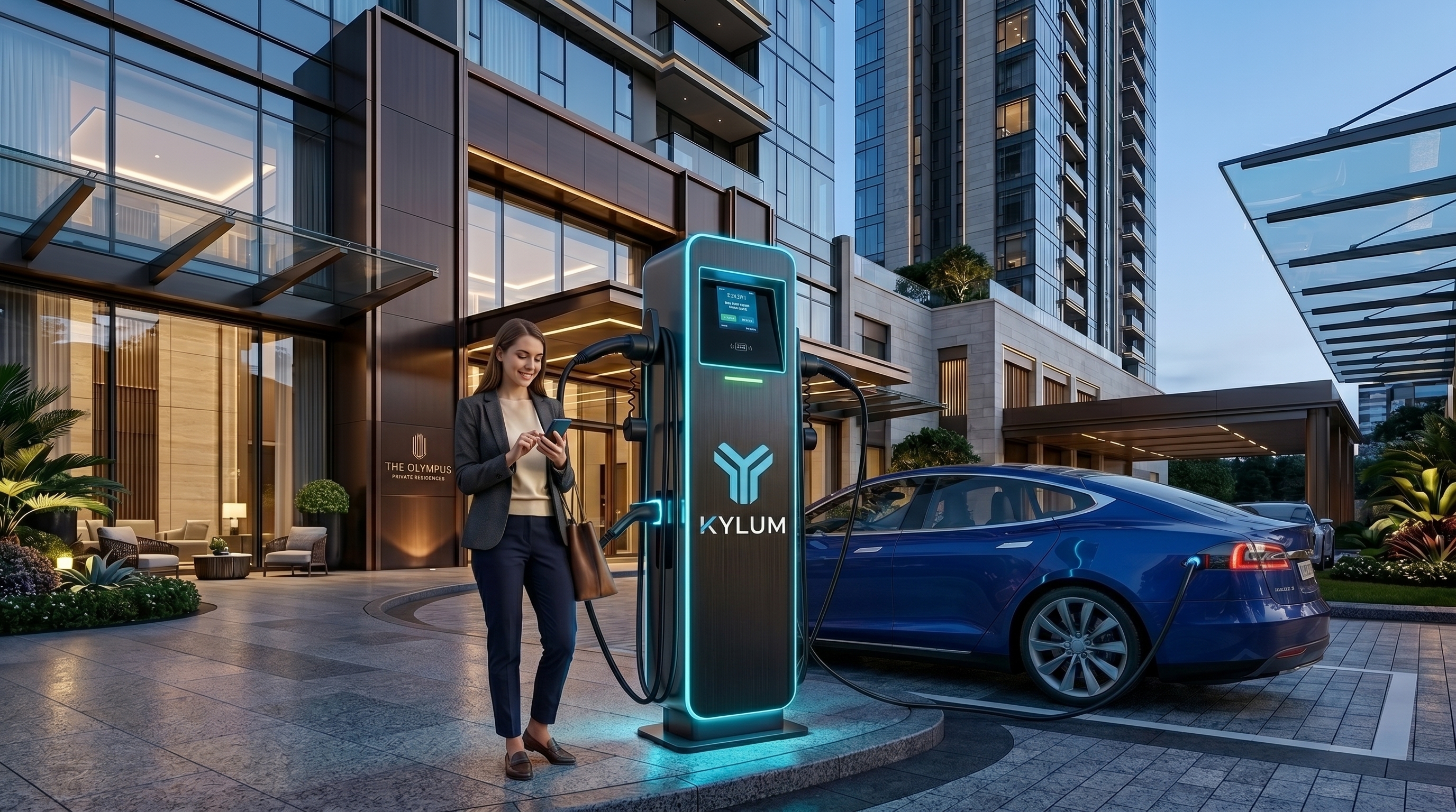 Punto KYLUM Charge en copropiedad residencial premium Colombia